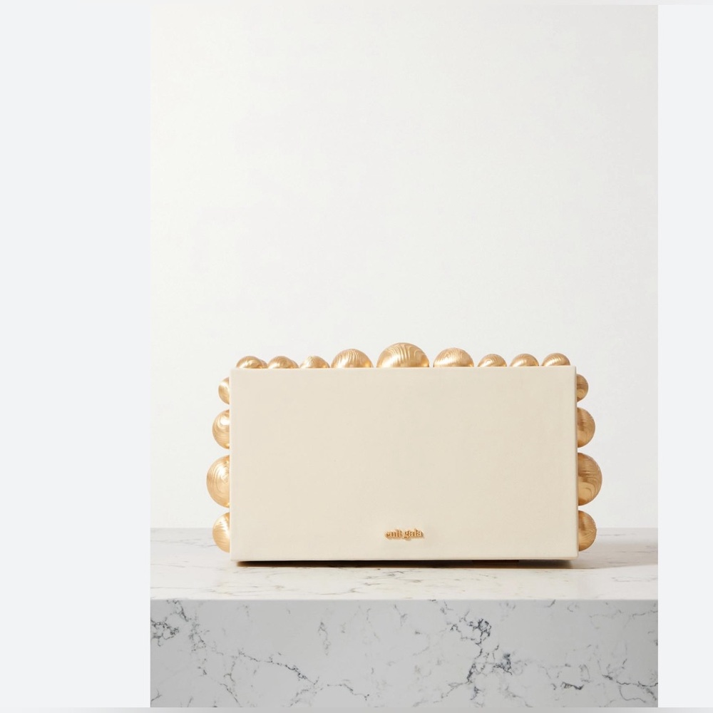 Cult Gaia
Women's Natural Yadira Embellished Leather Clutch